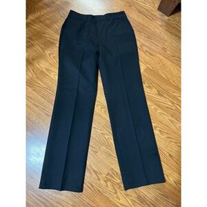 DOCKERS Metro Pant Black Flat Front Straight Leg Dress Pants Womens 10‎ Long